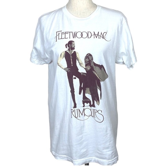 Fleetwood Mac Rumors Band tee white short sleeve crewneck - Picture 1 of 4